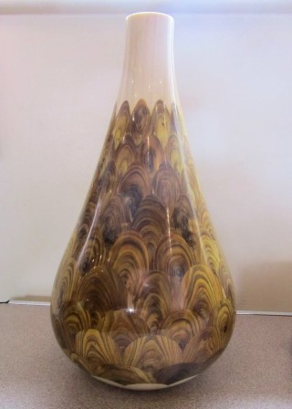 Howard won joint turning of the month with this vase